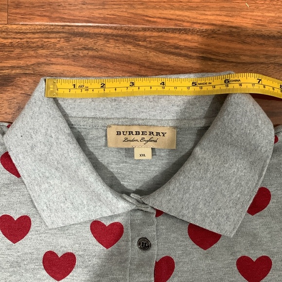 Burberry Heart Print Short Sleeve Polo - Women’s Size XXL - Picture 10 of 14